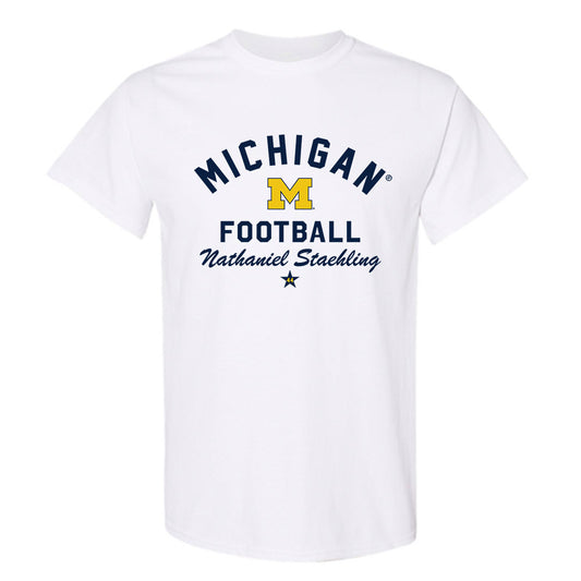 Michigan - NCAA Football : Nathaniel Staehling - Classic Shersey T-Shirt-0