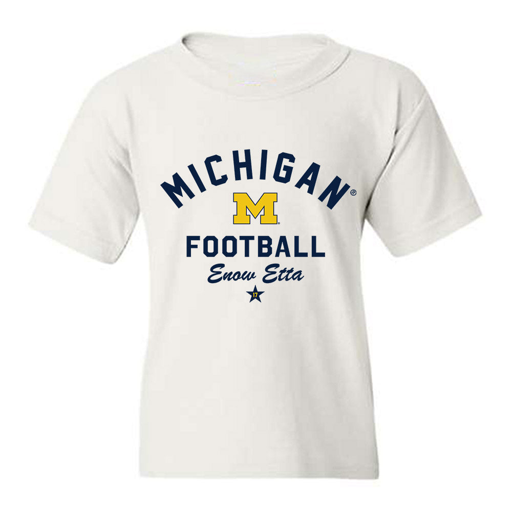 Michigan - NCAA Football : Enow Etta - Classic Shersey Youth T-Shirt-0