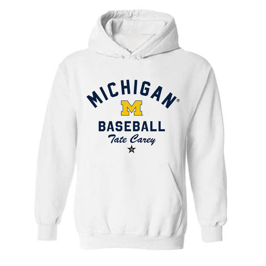 Michigan - NCAA Baseball : Tate Carey - Classic Shersey Hooded Sweatshirt-0
