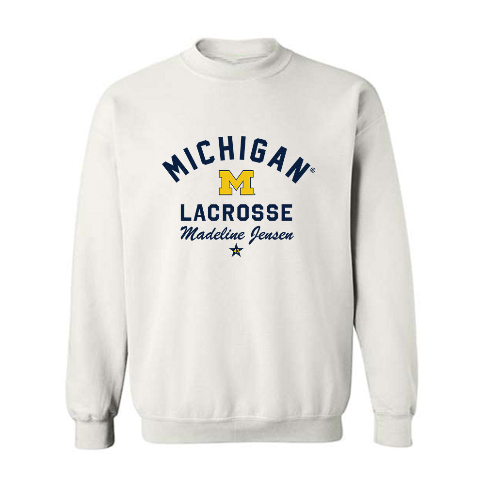 Michigan - NCAA Women's Lacrosse : Madeline Jensen - Classic Shersey Crewneck Sweatshirt-0