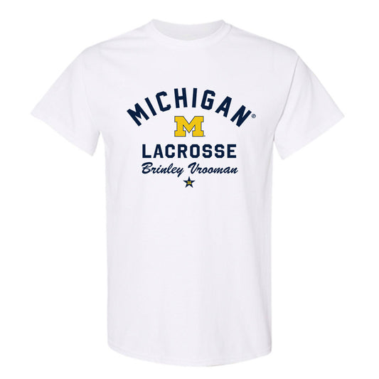 Michigan - NCAA Women's Lacrosse : Brinley Vrooman - Classic Shersey T-Shirt-0