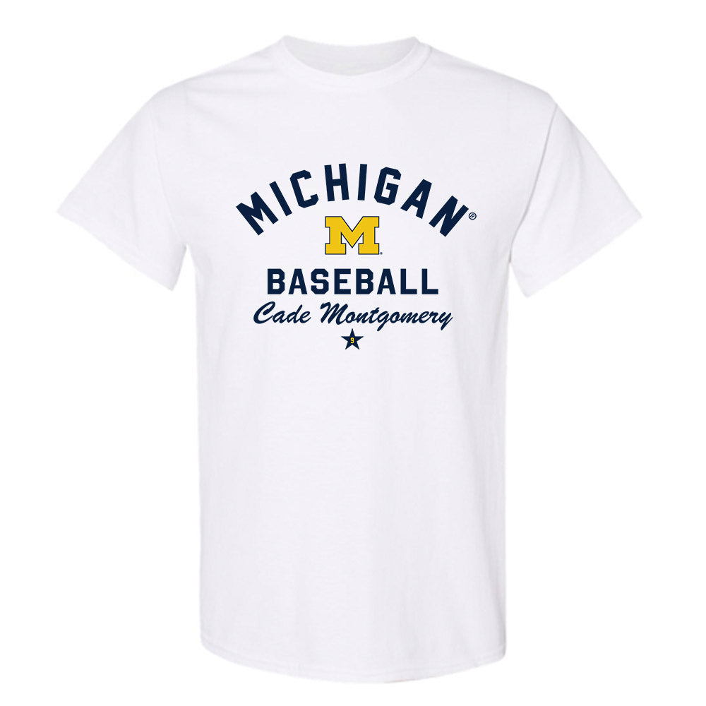 Michigan - NCAA Baseball : Cade Montgomery - Classic Shersey T-Shirt-0