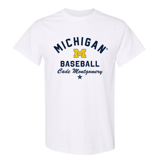Michigan - NCAA Baseball : Cade Montgomery - Classic Shersey T-Shirt-0
