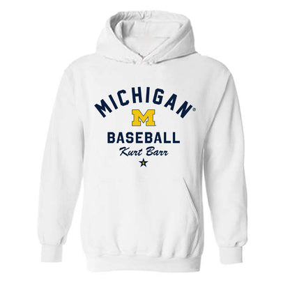 Michigan - NCAA Baseball : Kurt Barr - Classic Shersey Hooded Sweatshirt-0