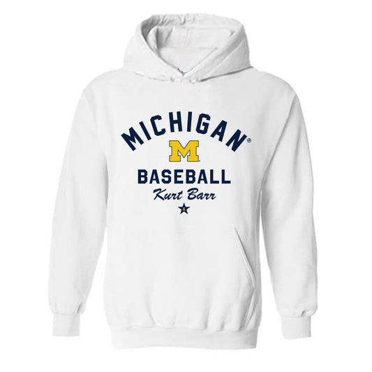 Michigan - NCAA Baseball : Kurt Barr - Classic Shersey Hooded Sweatshirt-0