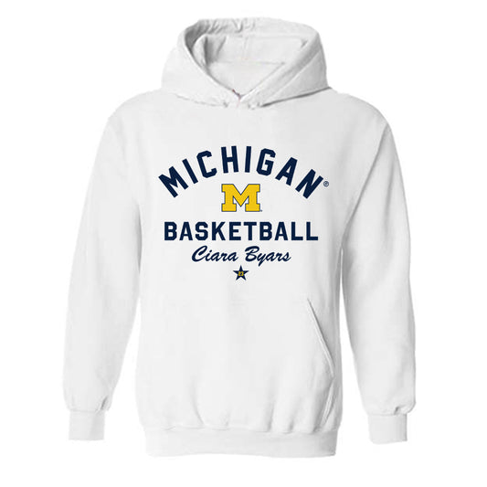 Michigan - NCAA Women's Basketball : Ciara Byars - Classic Shersey Hooded Sweatshirt-0