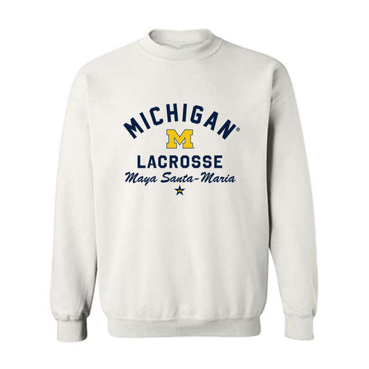 Michigan - NCAA Women's Lacrosse : Maya Santa-Maria - Classic Shersey Crewneck Sweatshirt-0