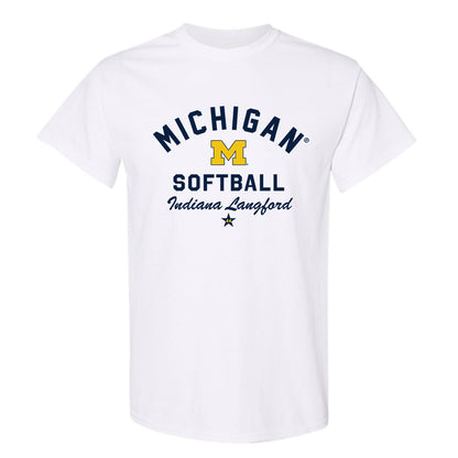 Michigan - NCAA Softball : Indiana Langford - Classic Shersey T-Shirt-0