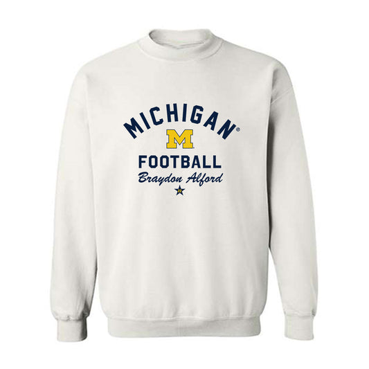 Michigan - NCAA Football : Braydon Alford - Classic Shersey Crewneck Sweatshirt-0