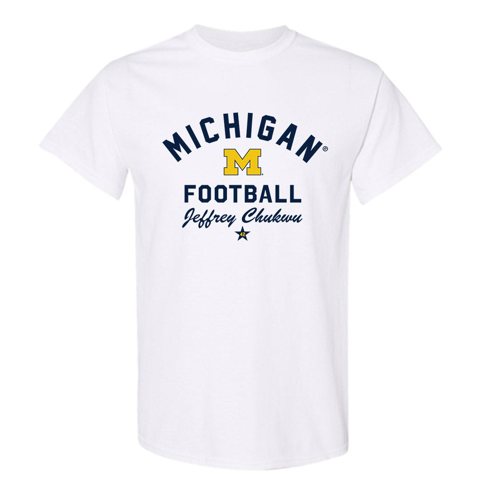 Michigan - NCAA Football : Jeffrey Chukwu - Classic Shersey T-Shirt-0
