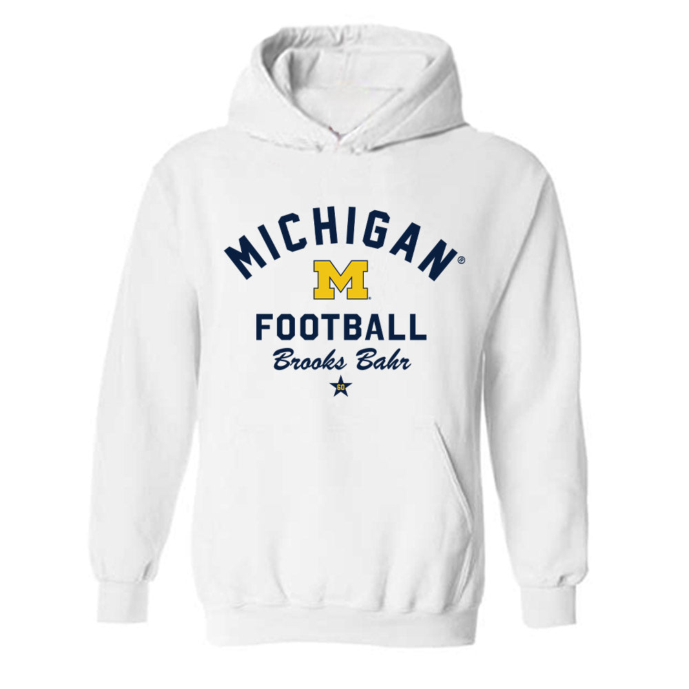 Michigan - NCAA Football : Brooks Bahr - Classic Shersey Hooded Sweatshirt-0