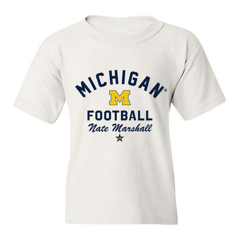 Michigan - NCAA Football : Nate Marshall - Classic Shersey Youth T-Shirt-0