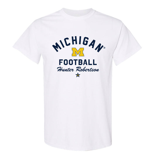 Michigan - NCAA Football : Hunter Robertson - Classic Shersey T-Shirt-0