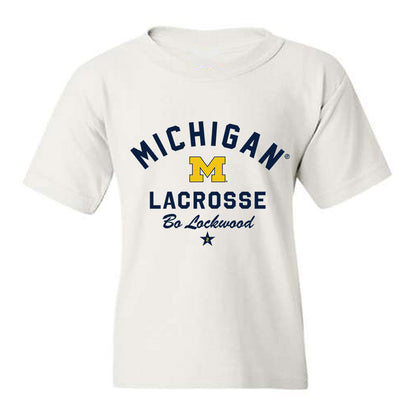 Michigan - NCAA Men's Lacrosse : Bo Lockwood - Classic Shersey Youth T-Shirt-0