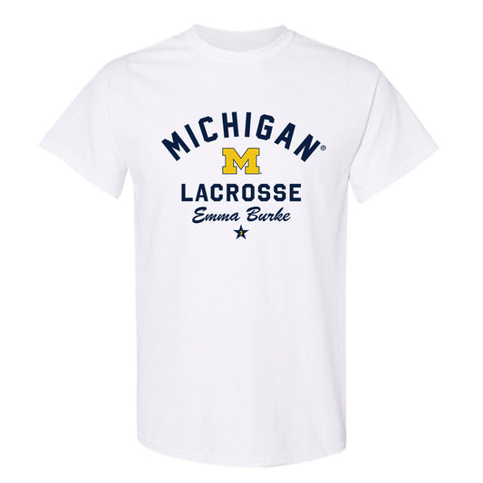 Michigan - NCAA Women's Lacrosse : Emma Burke - Classic Shersey T-Shirt-0