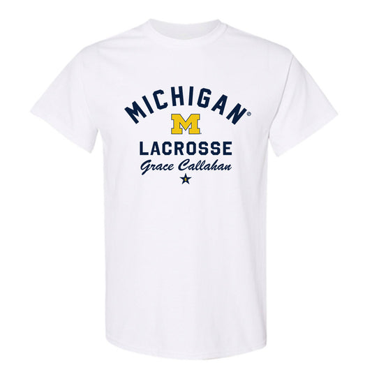 Michigan - NCAA Women's Lacrosse : Grace Callahan - Classic Shersey T-Shirt-0