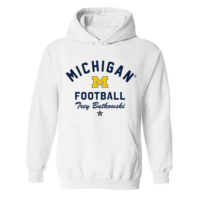 Michigan - NCAA Football : Trey Butkowski - Classic Shersey Hooded Sweatshirt-0