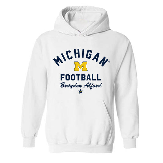 Michigan - NCAA Football : Braydon Alford - Classic Shersey Hooded Sweatshirt-0