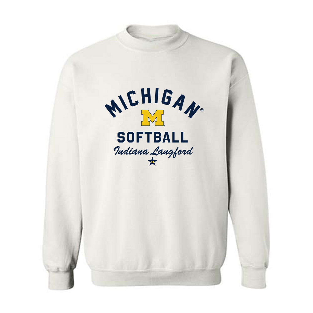 Michigan - NCAA Softball : Indiana Langford - Classic Shersey Crewneck Sweatshirt-0