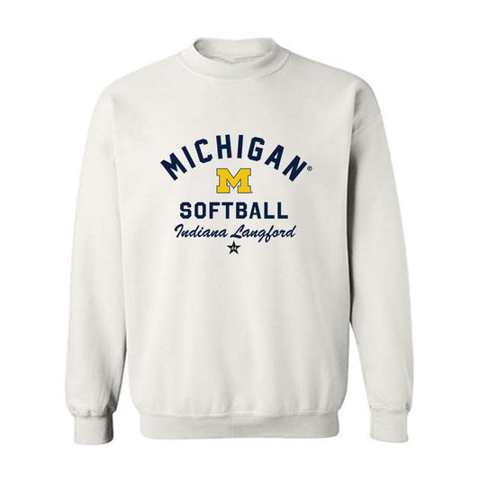 Michigan - NCAA Softball : Indiana Langford - Classic Shersey Crewneck Sweatshirt-0
