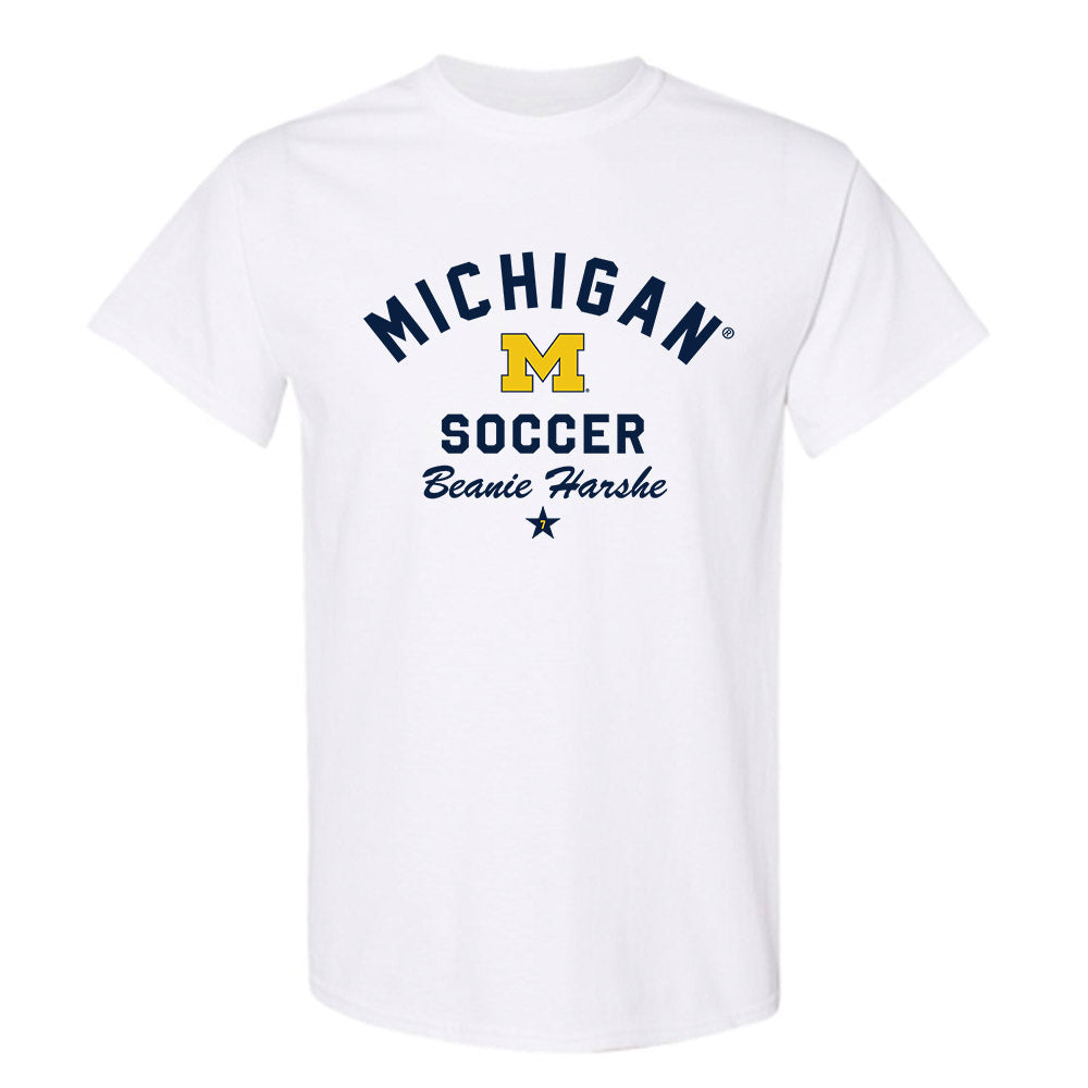 Michigan - NCAA Women's Soccer : Beanie Harshe - Classic Shersey T-Shirt-0