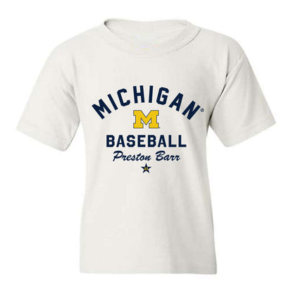 Michigan - NCAA Baseball : Preston Barr - Classic Shersey Youth T-Shirt-0