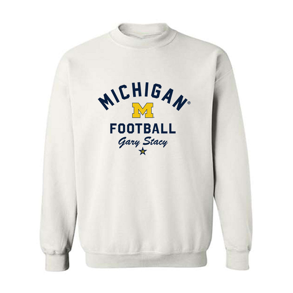 Michigan - NCAA Football : Gary Stacy - Classic Shersey Crewneck Sweatshirt-0