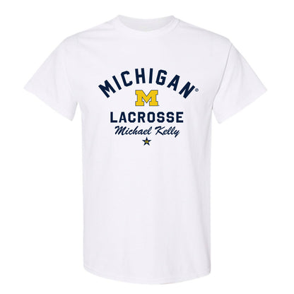 Michigan - NCAA Men's Lacrosse : Michael Kelly - Classic Shersey T-Shirt-0