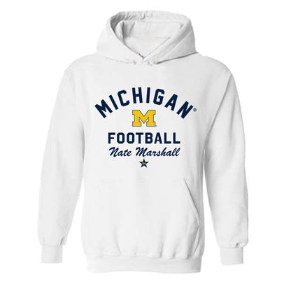Michigan - NCAA Football : Nate Marshall - Classic Shersey Hooded Sweatshirt-0