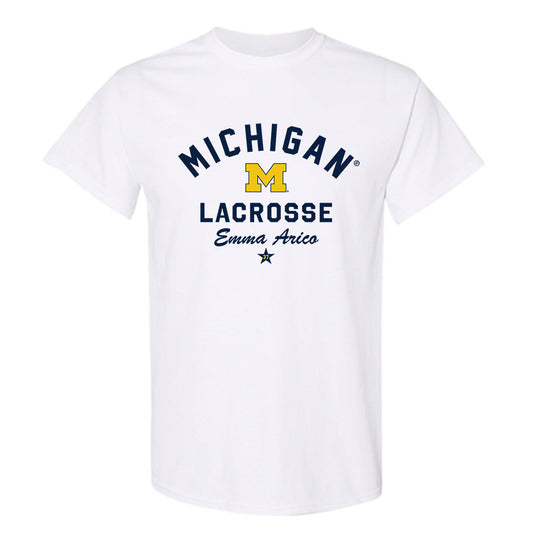 Michigan - NCAA Women's Lacrosse : Emma Arico - Classic Shersey T-Shirt-0