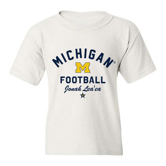 Michigan - NCAA Football : Jonah Lea'ea - Classic Shersey Youth T-Shirt-0