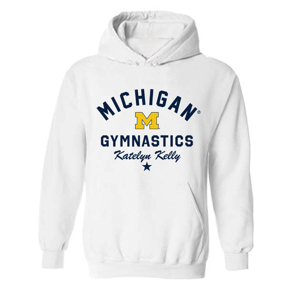 Michigan - NCAA Women's Gymnastics : Katelyn Kelly - Classic Shersey Hooded Sweatshirt-0