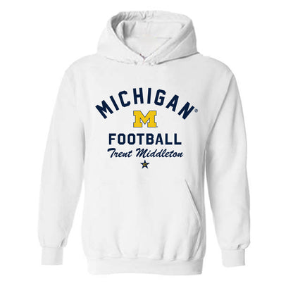 Michigan - NCAA Football : Trent Middleton - Classic Shersey Hooded Sweatshirt-0