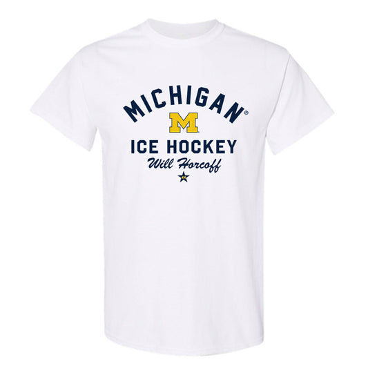 Michigan - NCAA Men's Ice Hockey : Will Horcoff - Classic Shersey T-Shirt-0