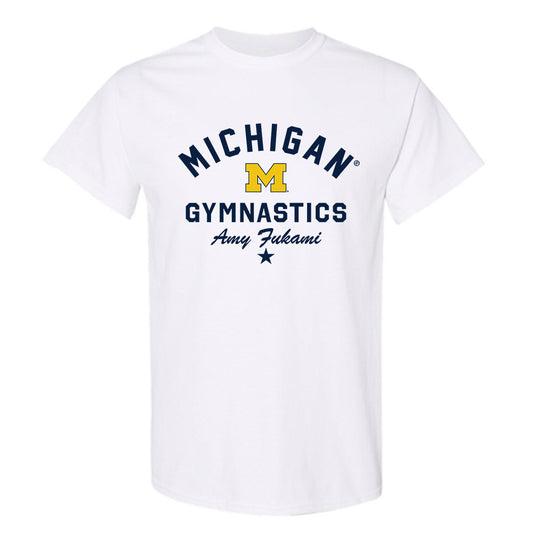 Michigan - NCAA Women's Gymnastics : Amy Fukami - Classic Shersey T-Shirt-0
