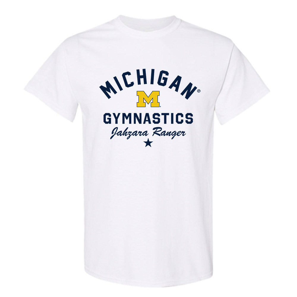 Michigan - NCAA Women's Gymnastics : Jahzara Ranger - Classic Shersey T-Shirt-0