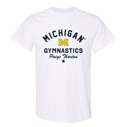 Michigan - NCAA Women's Gymnastics : Paige Thaxton - Classic Shersey T-Shirt-0