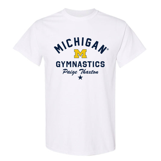 Michigan - NCAA Women's Gymnastics : Paige Thaxton - Classic Shersey T-Shirt-0