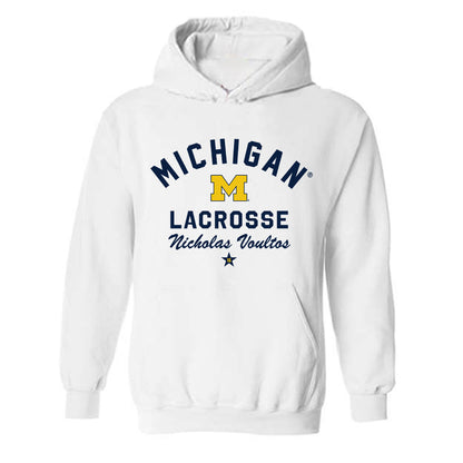 Michigan - NCAA Men's Lacrosse : Nicholas Voultos - Classic Shersey Hooded Sweatshirt-0