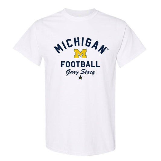 Michigan - NCAA Football : Gary Stacy - Classic Shersey T-Shirt-0