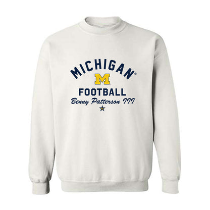 Michigan - NCAA Football : Benny Patterson III - Classic Shersey Crewneck Sweatshirt-0