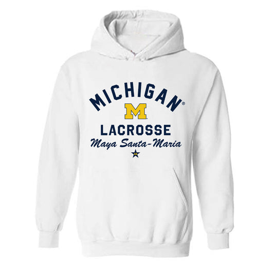 Michigan - NCAA Women's Lacrosse : Maya Santa-Maria - Classic Shersey Hooded Sweatshirt-0