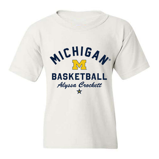 Michigan - NCAA Women's Basketball : Alyssa Crockett - Classic Shersey Youth T-Shirt-0