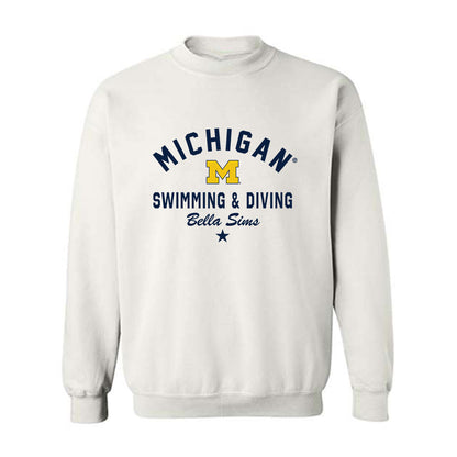 Michigan - NCAA Women's Swimming & Diving : Bella Sims - Classic Shersey Crewneck Sweatshirt-0