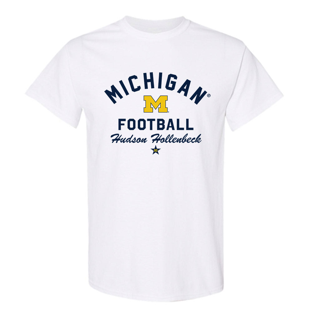 Michigan - NCAA Football : Hudson Hollenbeck - Classic Shersey T-Shirt-0