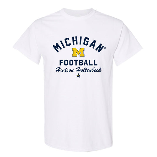 Michigan - NCAA Football : Hudson Hollenbeck - Classic Shersey T-Shirt-0