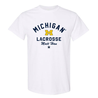 Michigan - NCAA Men's Lacrosse : Matt Han - Classic Shersey T-Shirt-0