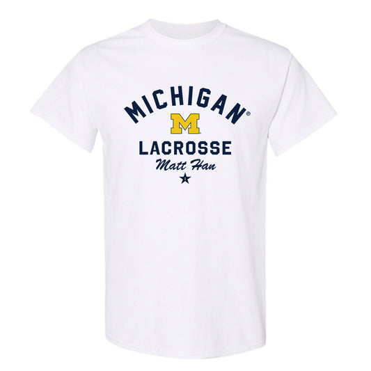 Michigan - NCAA Men's Lacrosse : Matt Han - Classic Shersey T-Shirt-0