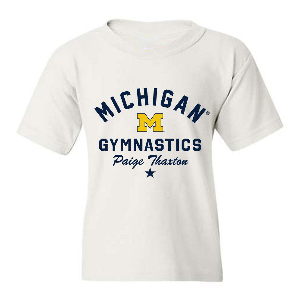 Michigan - NCAA Women's Gymnastics : Paige Thaxton - Classic Shersey Youth T-Shirt-0