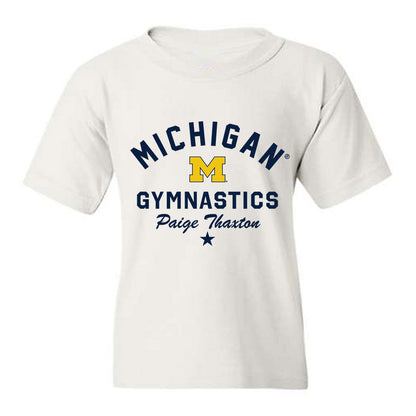 Michigan - NCAA Women's Gymnastics : Paige Thaxton - Classic Shersey Youth T-Shirt-0